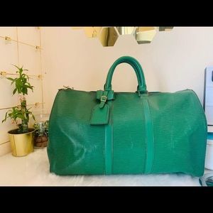 OFFERS OK! Louis Vuitton LV Keepall 45 Epi Green